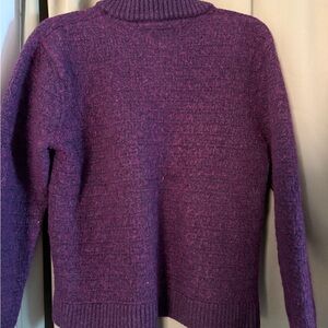 The Territory Ahead Rich Purple Turtleneck Sweater